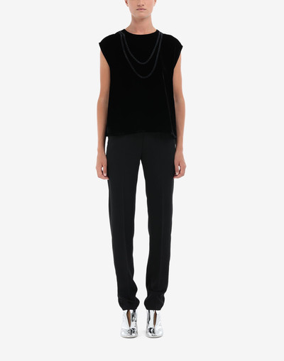 MM6 Maison Margiela Shadow velvet top outlook