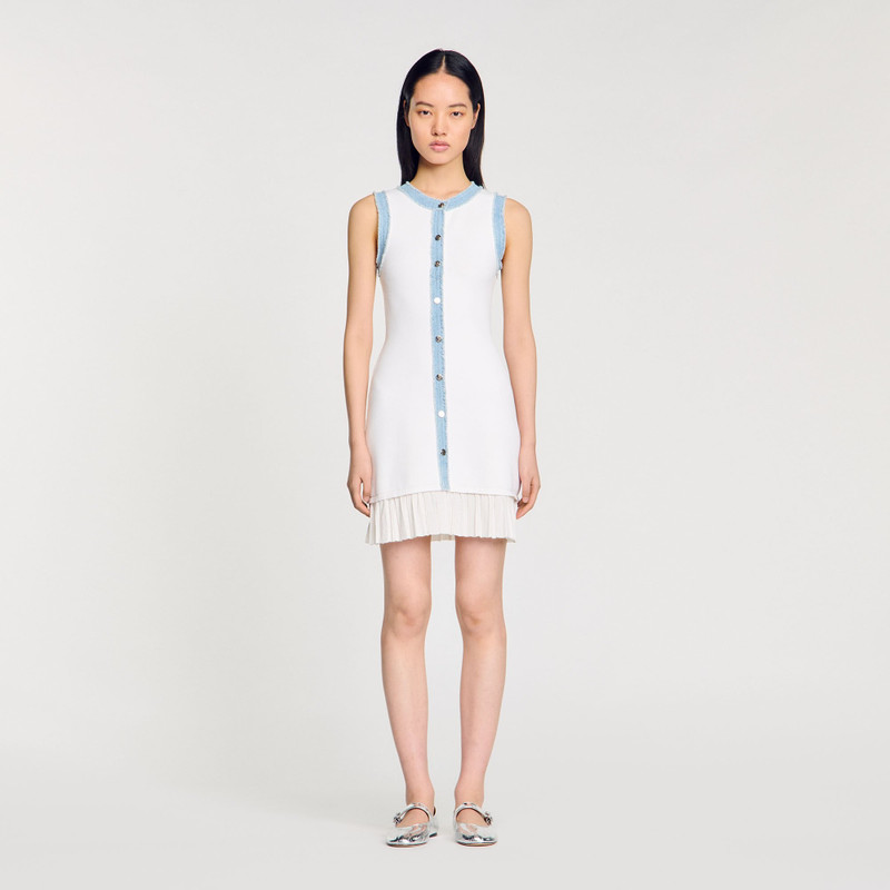 Sandro MINI KNIT DRESS WITH RUFFLES outlook