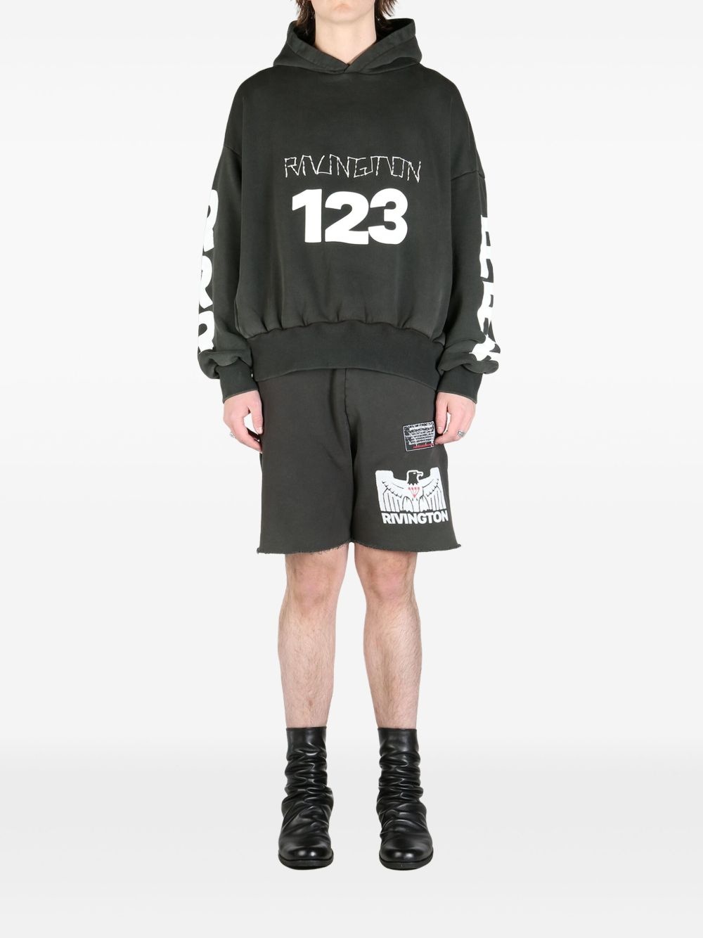 logo-print hoodie - 3