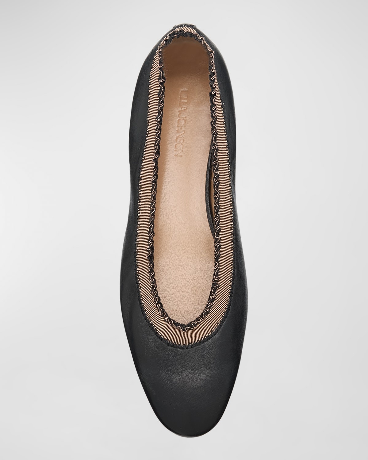 Elise Leather Ruffle Ballerina Flats - 4