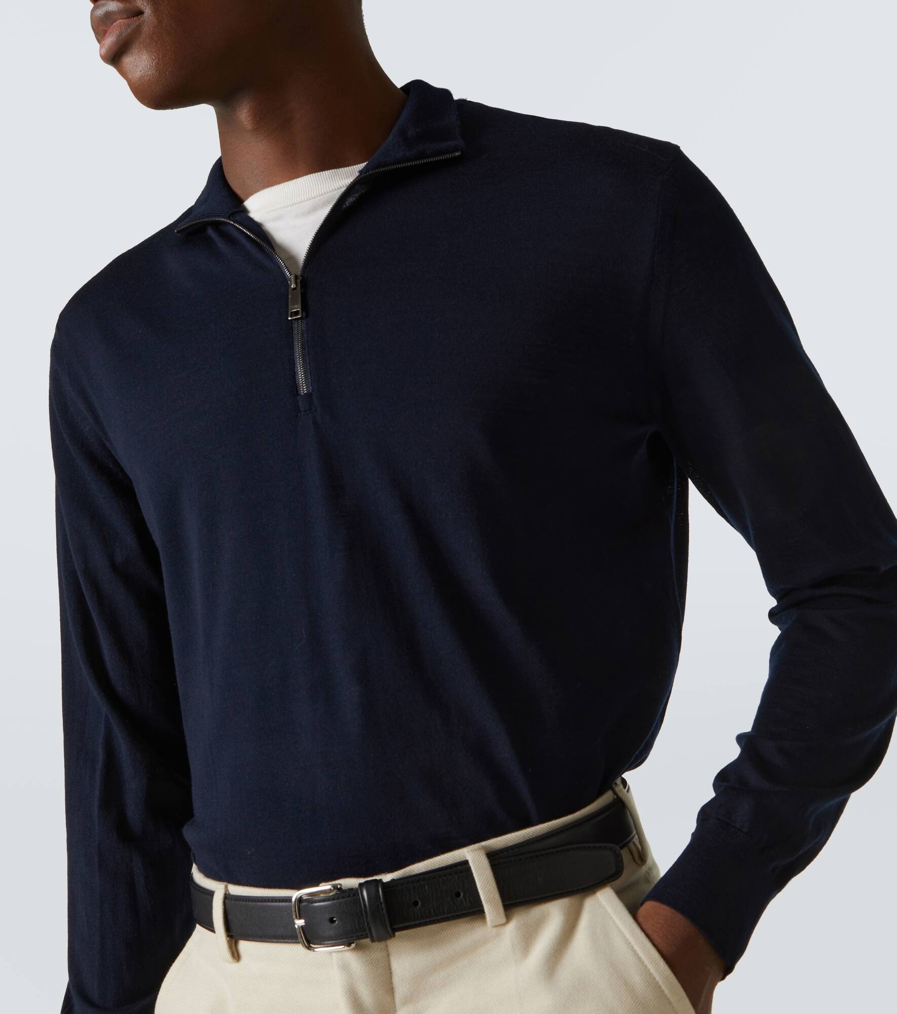 Wool half-zip sweater - 5