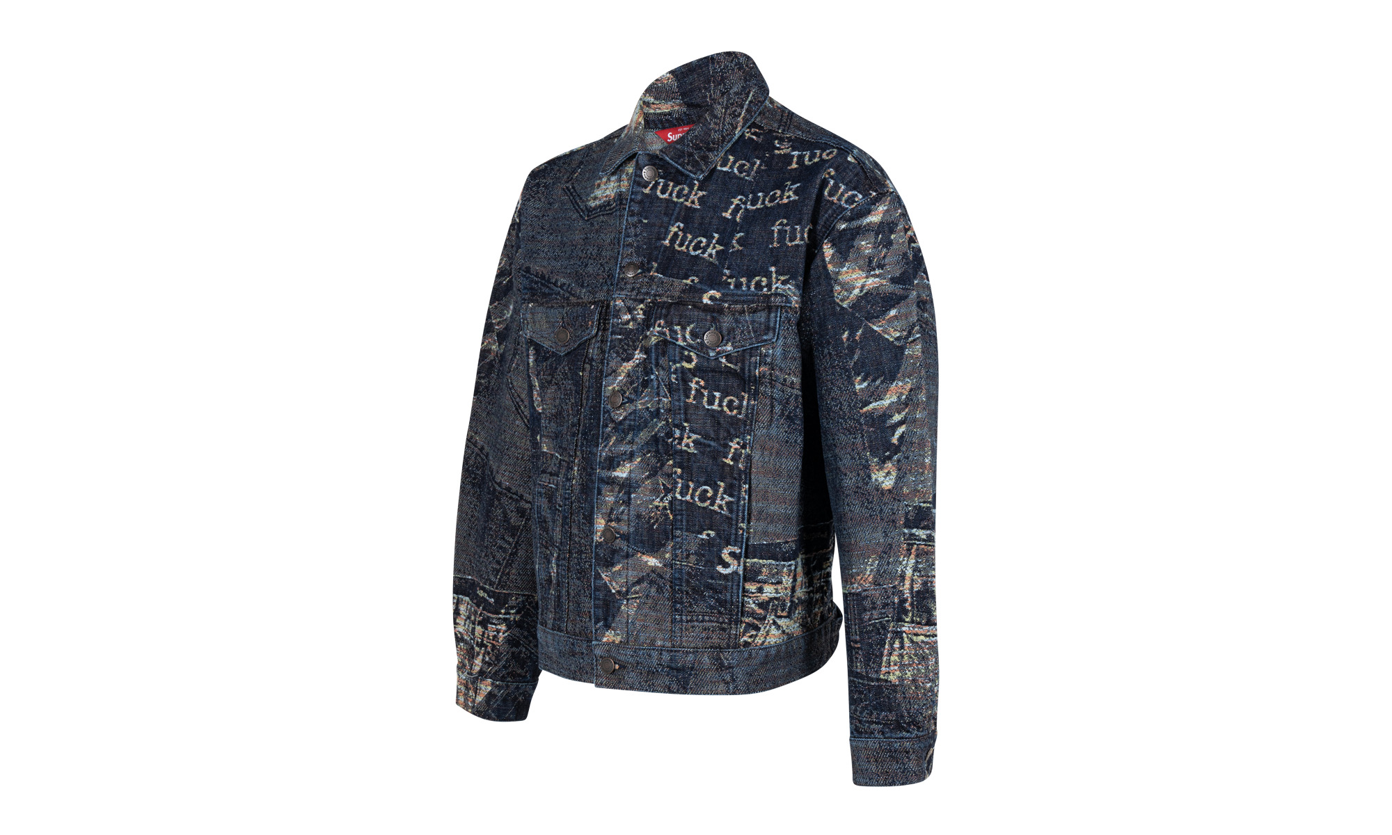 Supreme Archive Denim Jacquard Trucker Jacket - 2