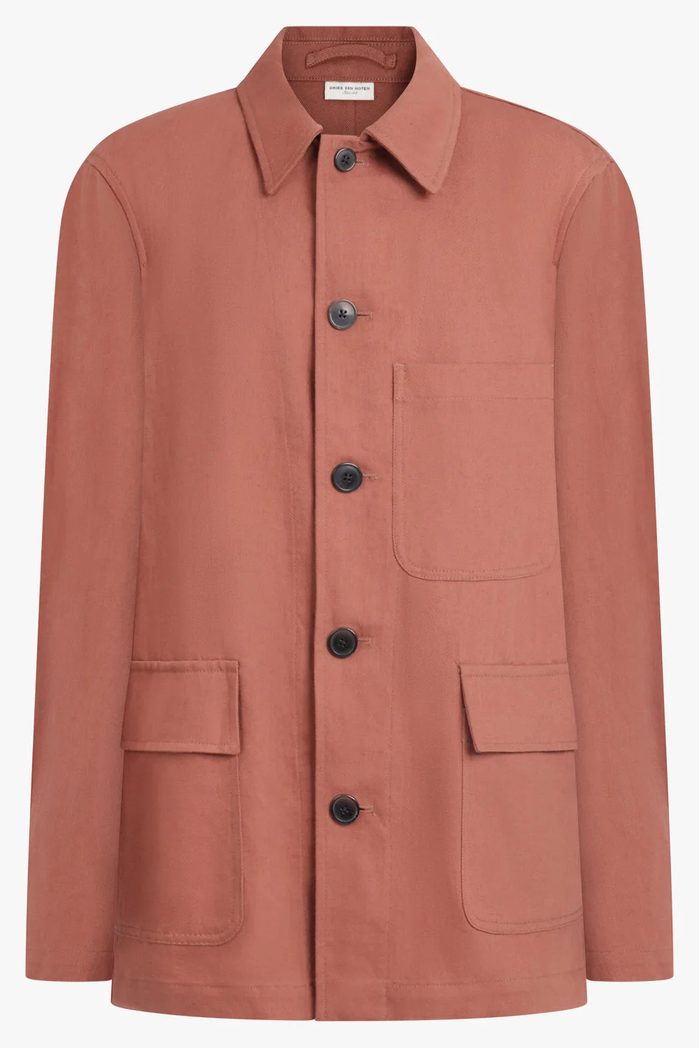BUTTON FRONT JACKET | BRIQUE RED - 1