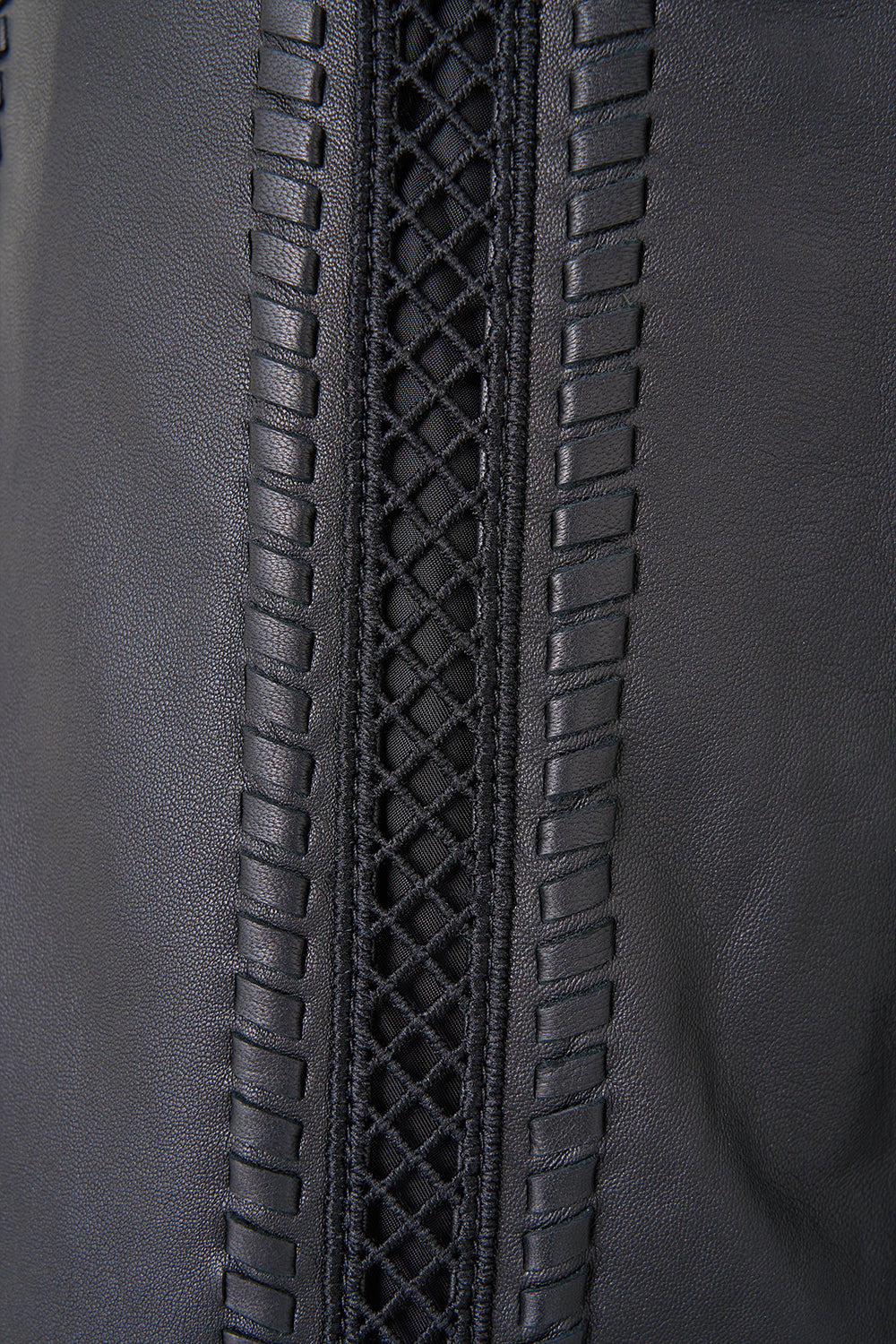 LEATHER WIDE LEG PANT - 6