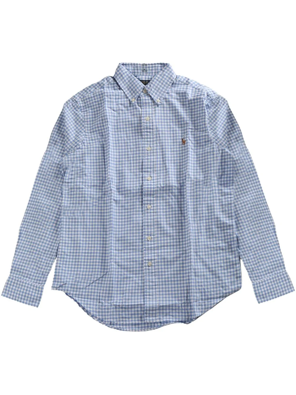 check-print cotton shirt - 1