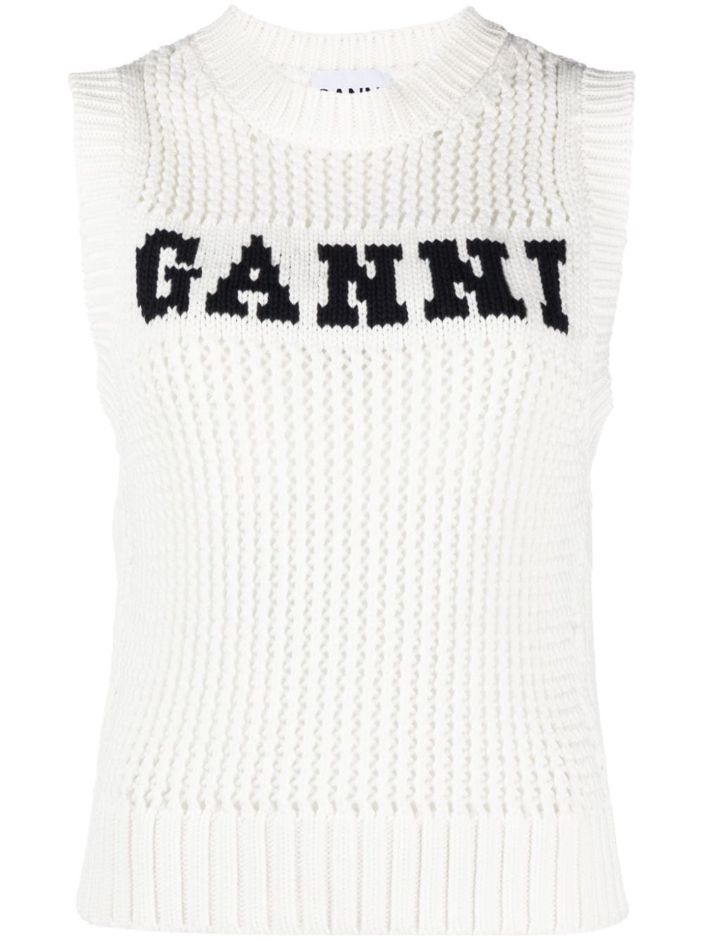 logo cotton robe vest - 1