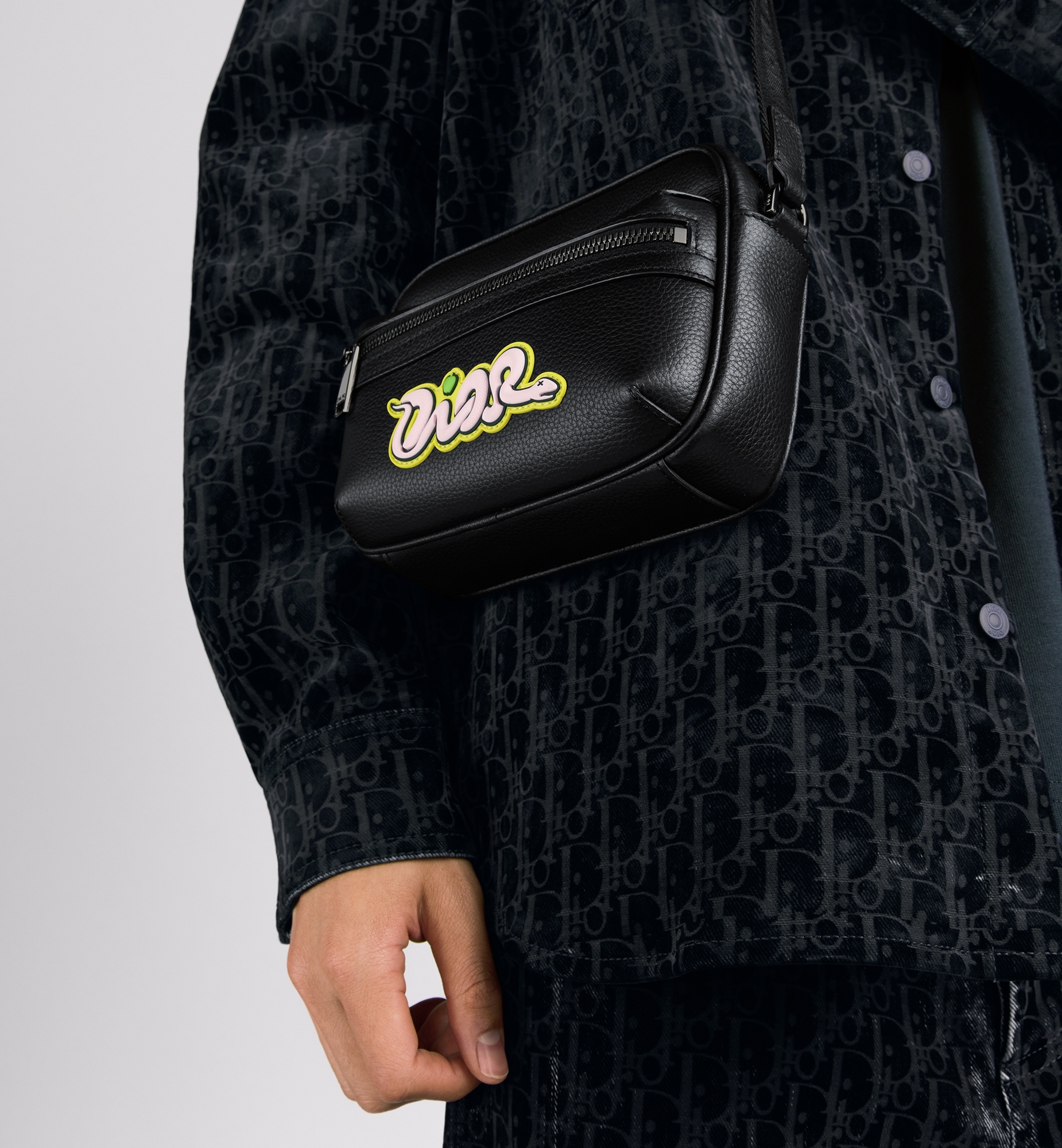 DIOR AND KAWS Mini Rider 2.0 Zipped Messenger Bag - 3