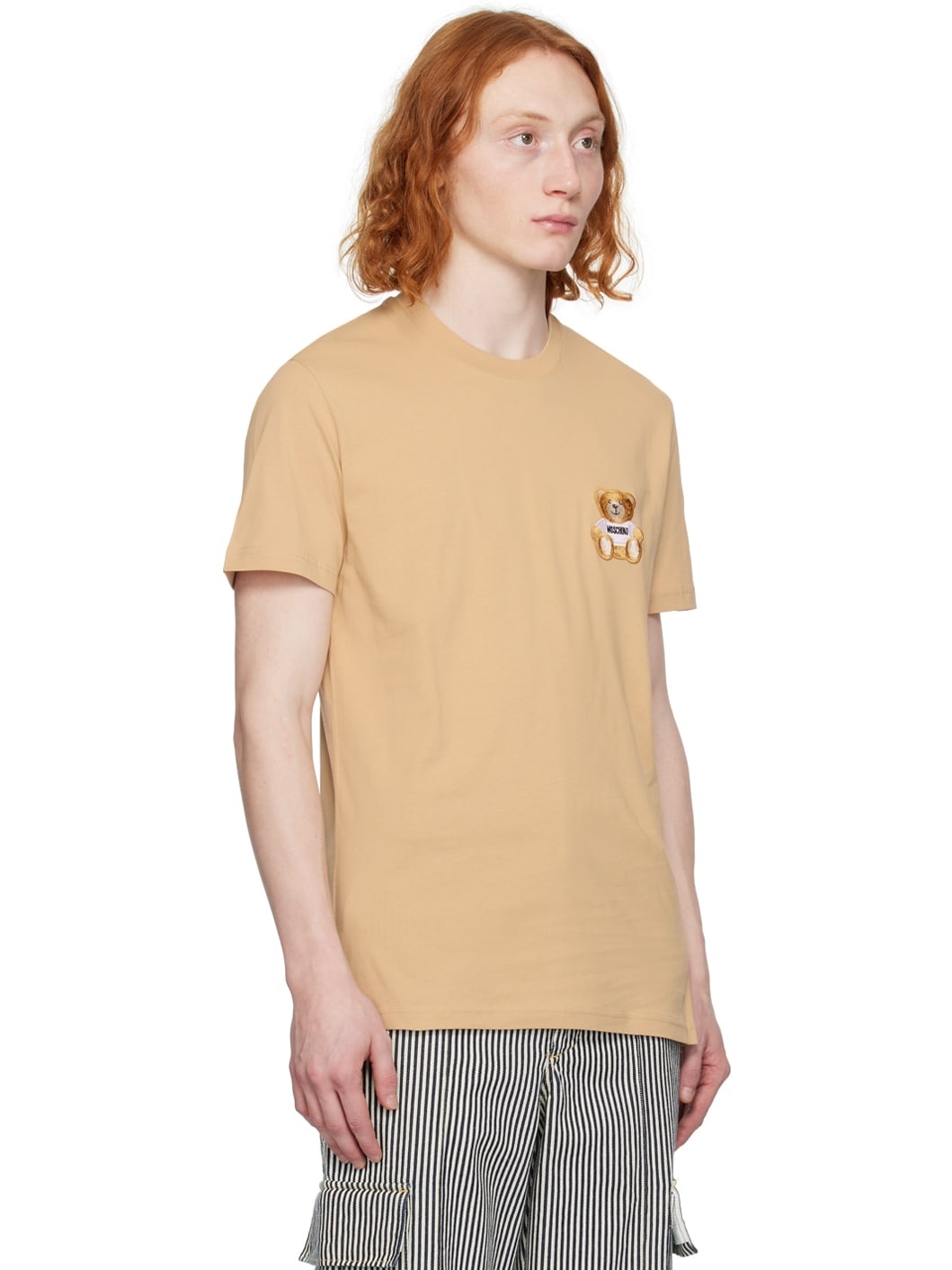 Beige Teddy Patch T-Shirt - 2