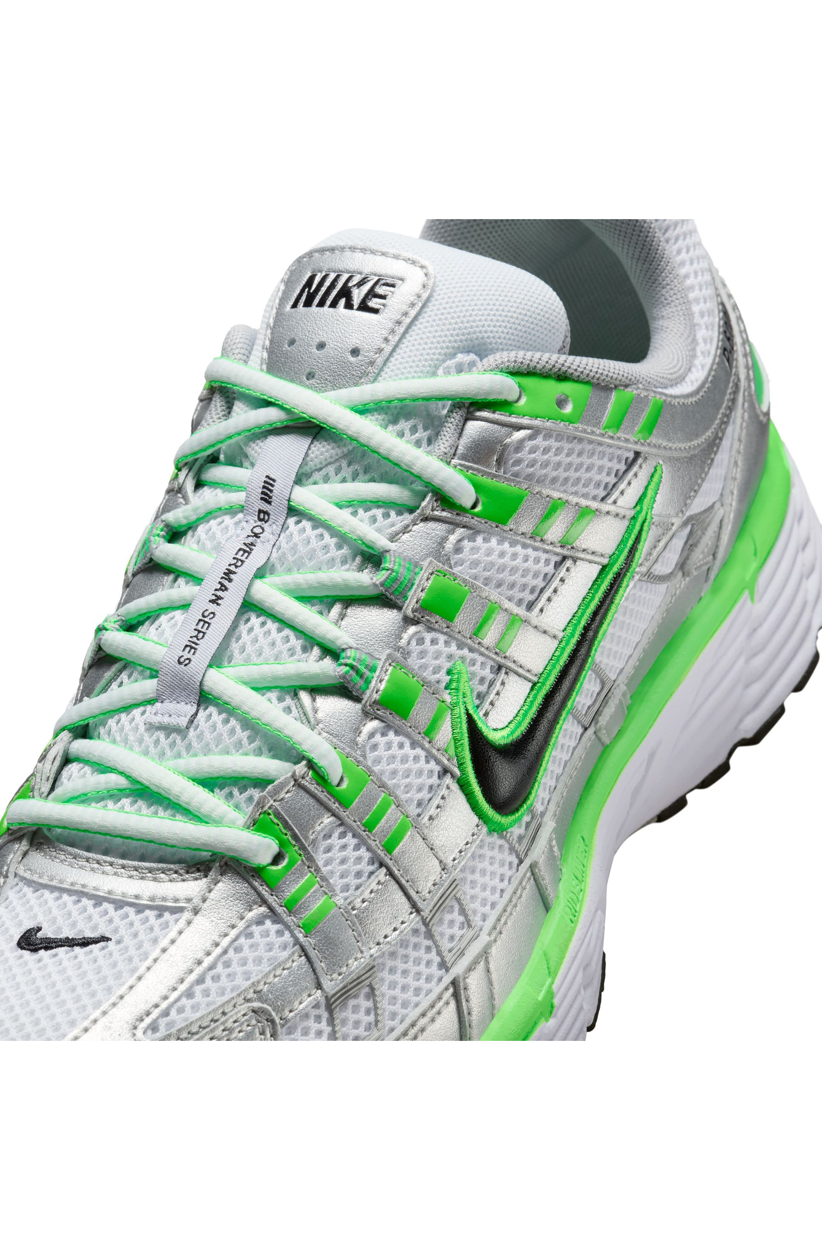 Nike P-6000 SE Sneaker in Metallic Silver/Black/White at Nordstrom - 7