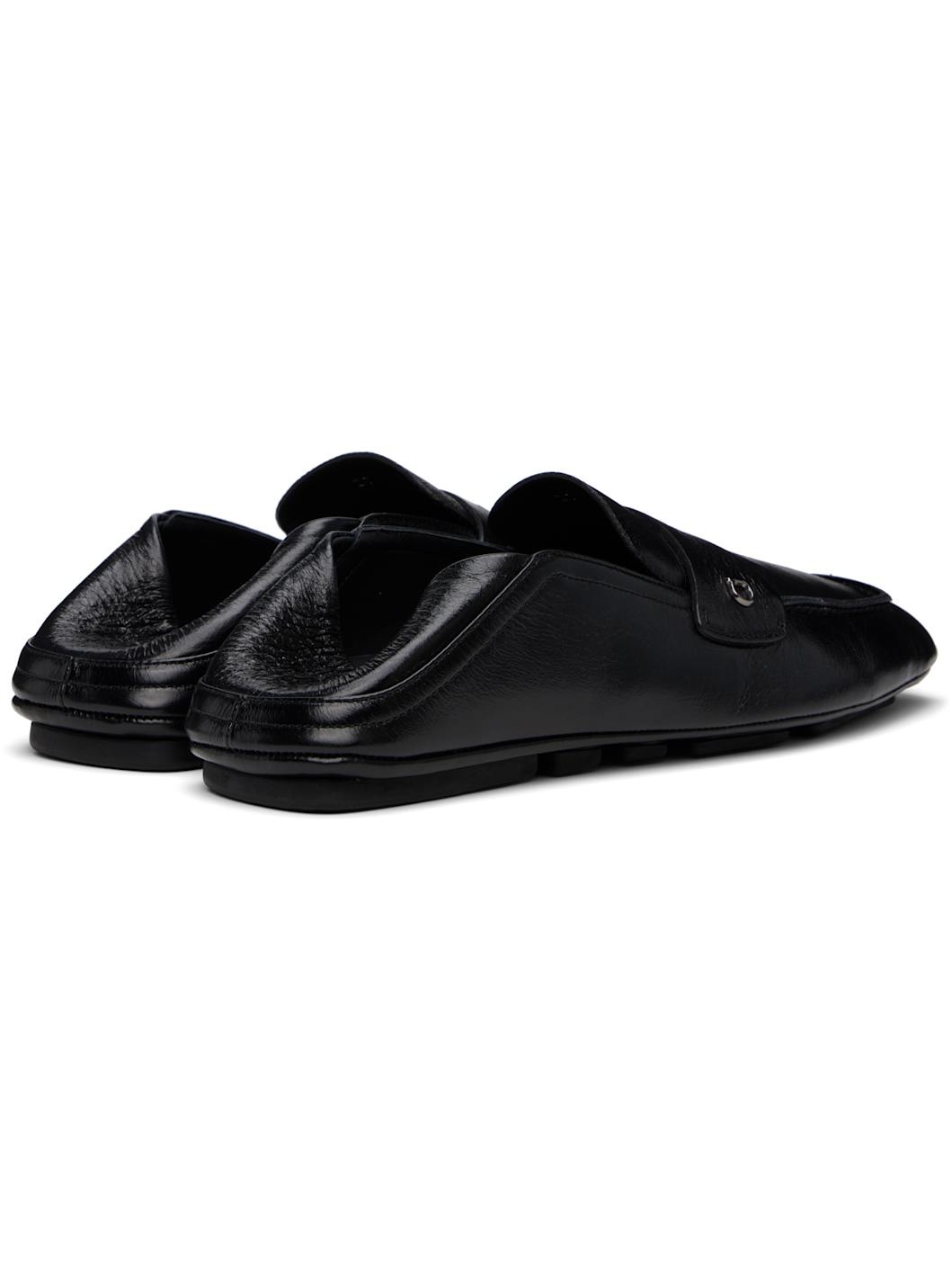 Black Calfskin Loafers - 5