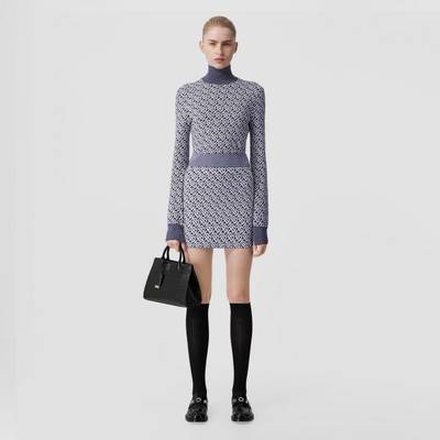 Burberry Monogram Wool Blend Jacquard Mini Skirt outlook