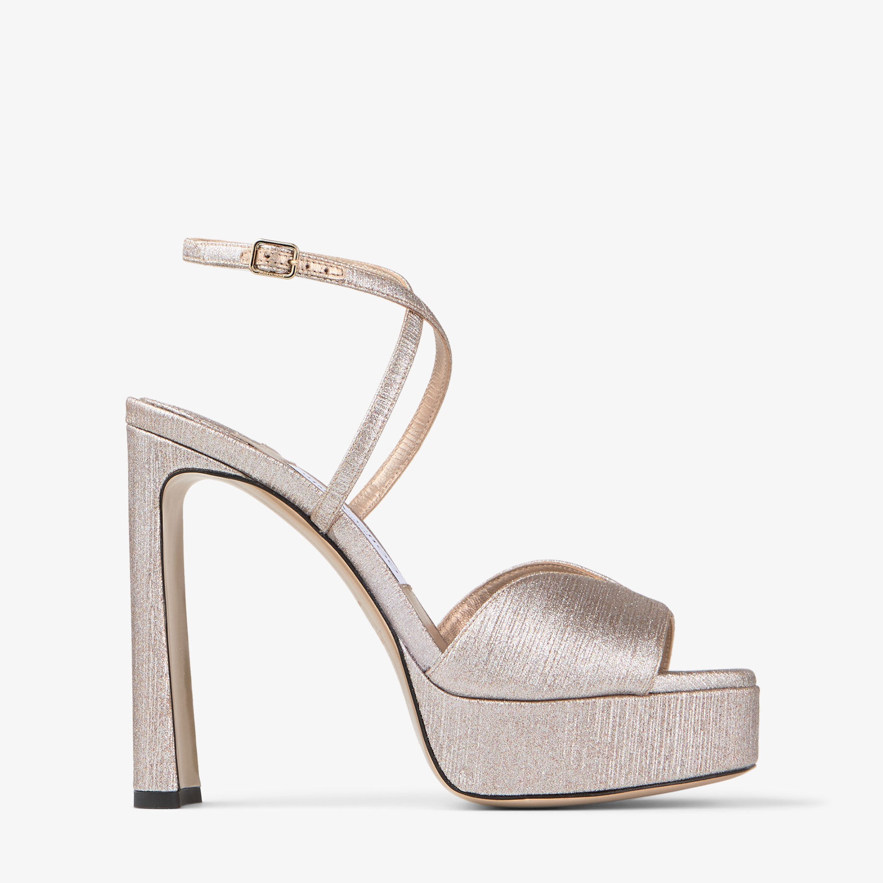 サンダル・ミュール JIMMY CHOO Karli Platform 125 Glitter Platform Sandals JIMMY CHOO Karli Platform 125 Macaron Glitter Platform