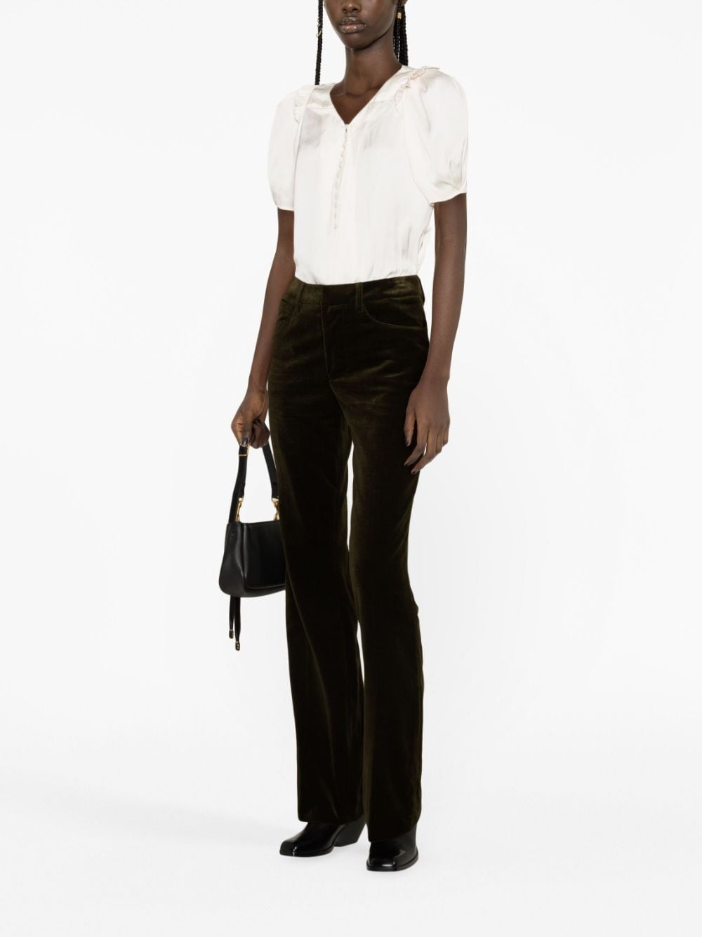 Pistol flared velvet trousers - 3