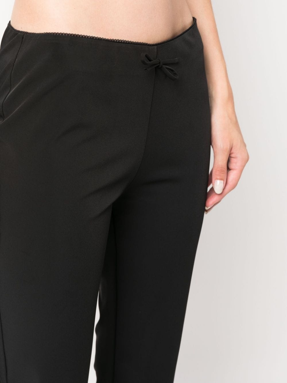 flared bow-detail trousers - 5