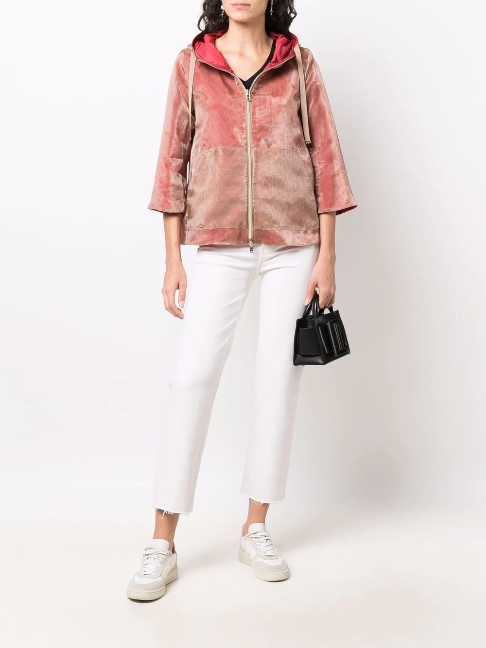 velour zip-up hoodie - 2