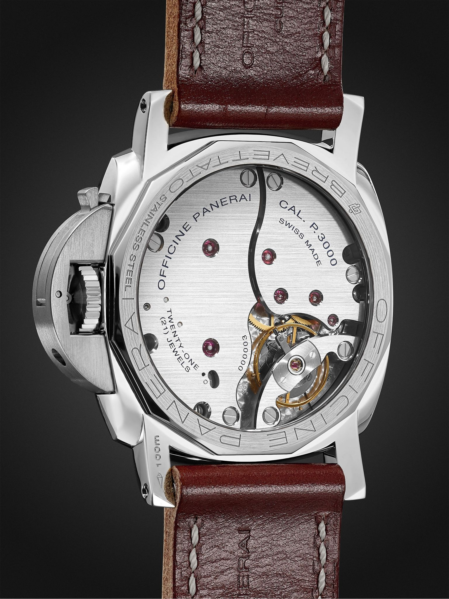 Luminor 1950 Hand-Wound 47mm Stainless Steel and Leather Watch, Ref. No. PAM00372 Black - 5