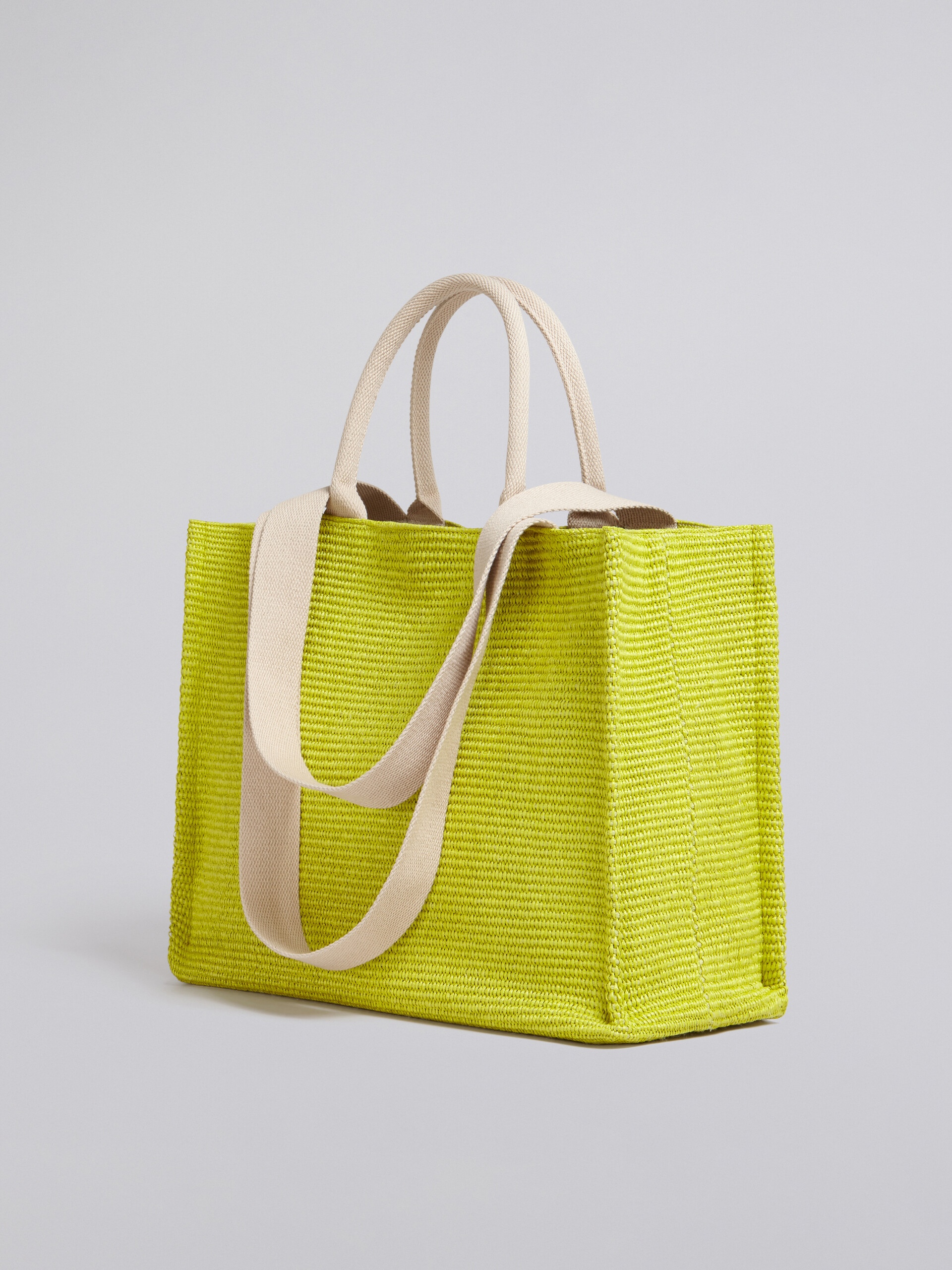 YELLOW RAFFIA SHOPPING BAG - 3