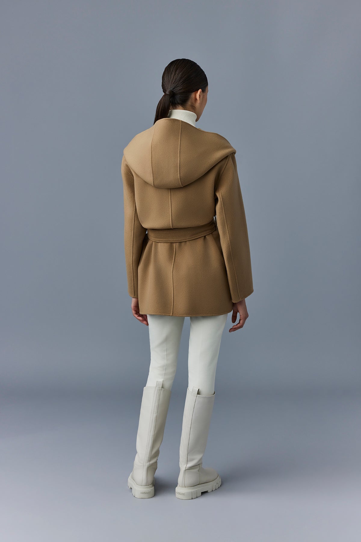 AZRA Double-face wool wrap coat - 4