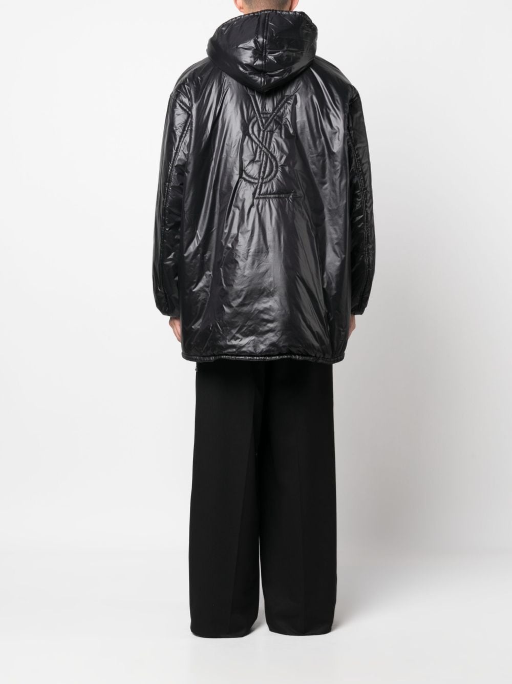Cassandre logo-embossed hooded raincoat - 4