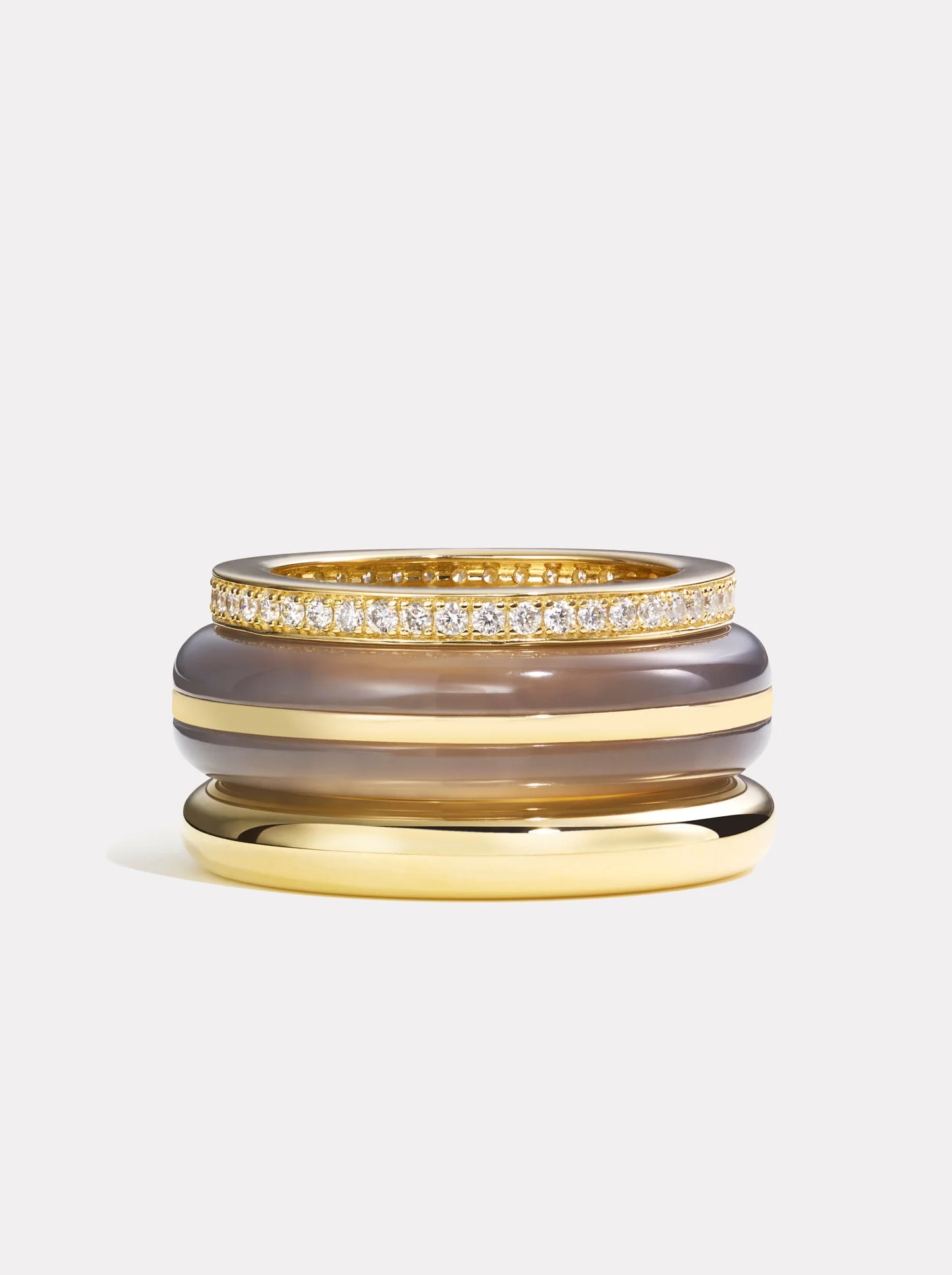 Stack_Classic Ring Stack | Grey Agate - 1