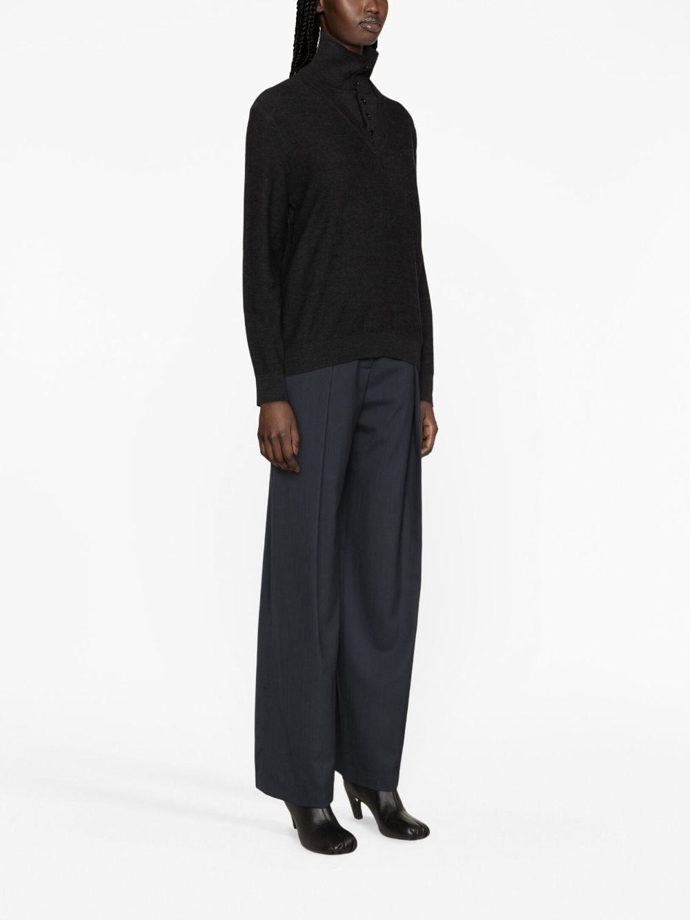 double-neck polo jumper - 3