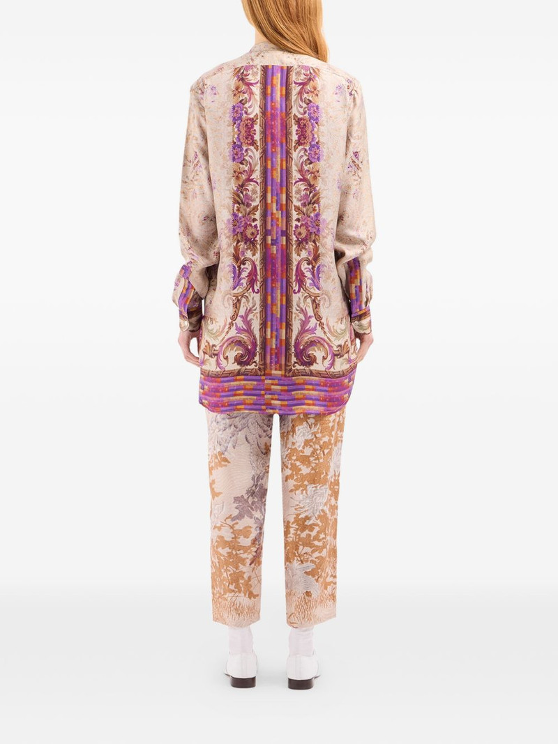 Aloe mandarin-collar silk shirt 4