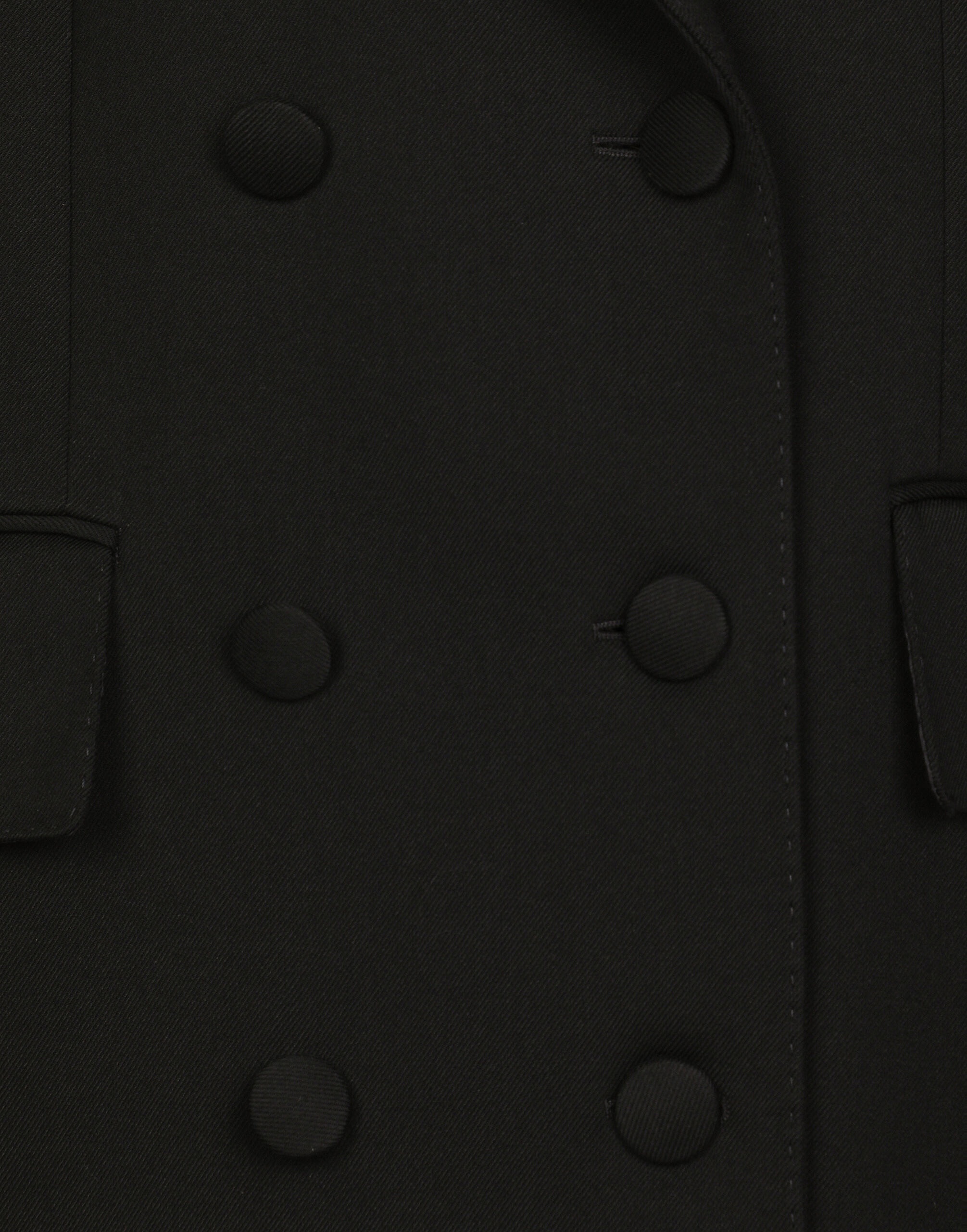 Oversize double-breasted coat in wool crepe - 10