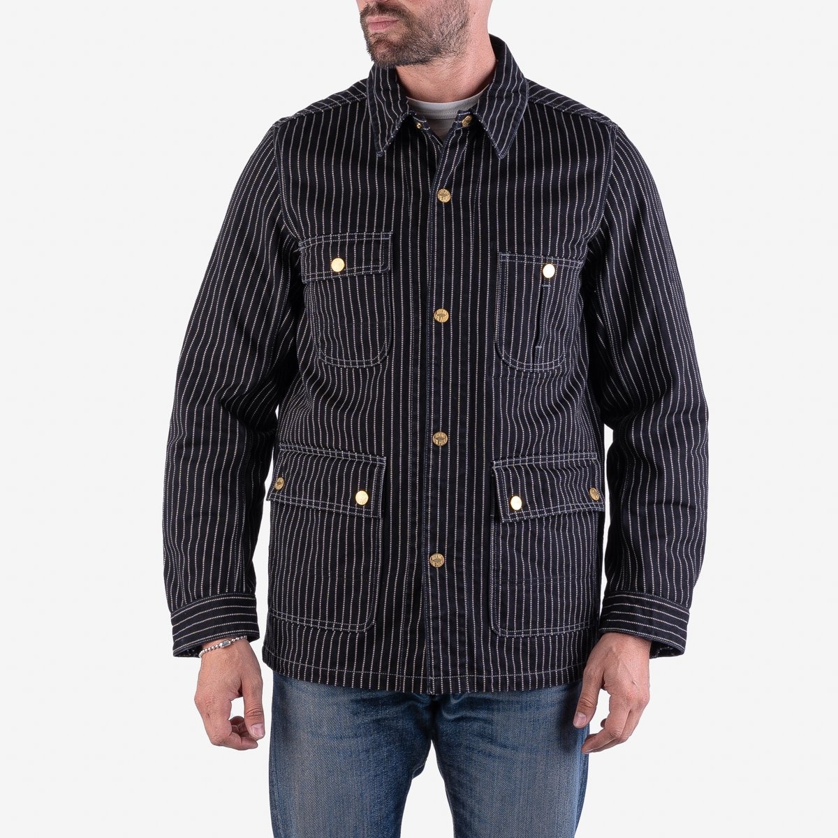 IHJ-120-BLK 12oz Wabash Chore Jacket - Black - 2