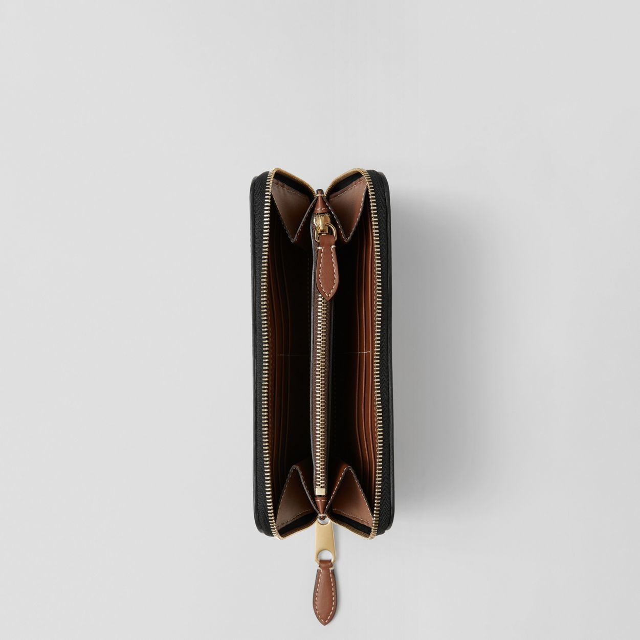Horseferry Print Canvas and Leather Ziparound Wallet - 6