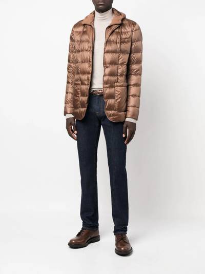 Herno padded button-up down jacket outlook