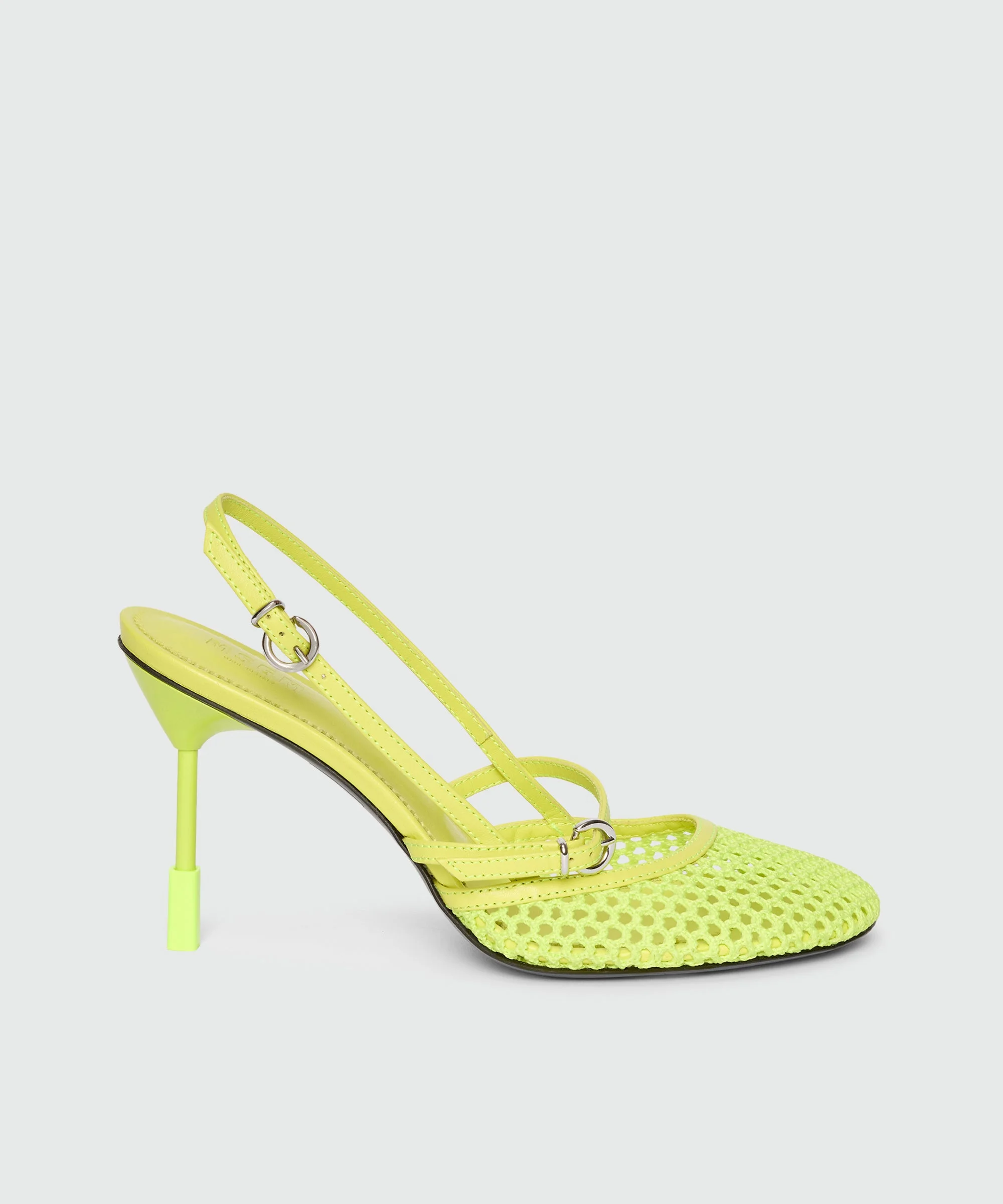 Lime slingback heels with strap - 1