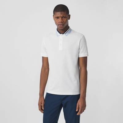 Burberry Logo Detail Cotton Piqué Polo Shirt outlook