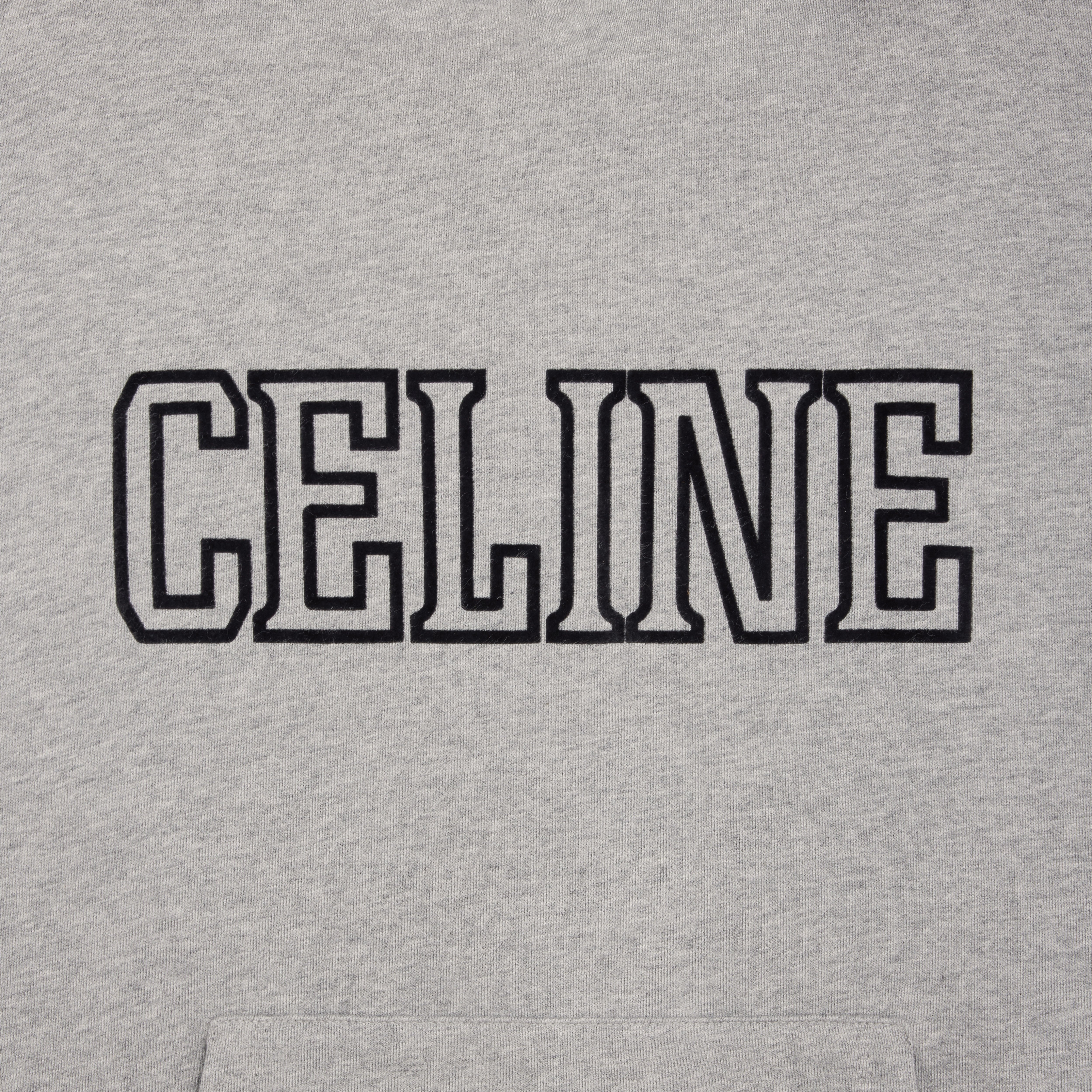 loose celine hoodie in cotton fleece - 4