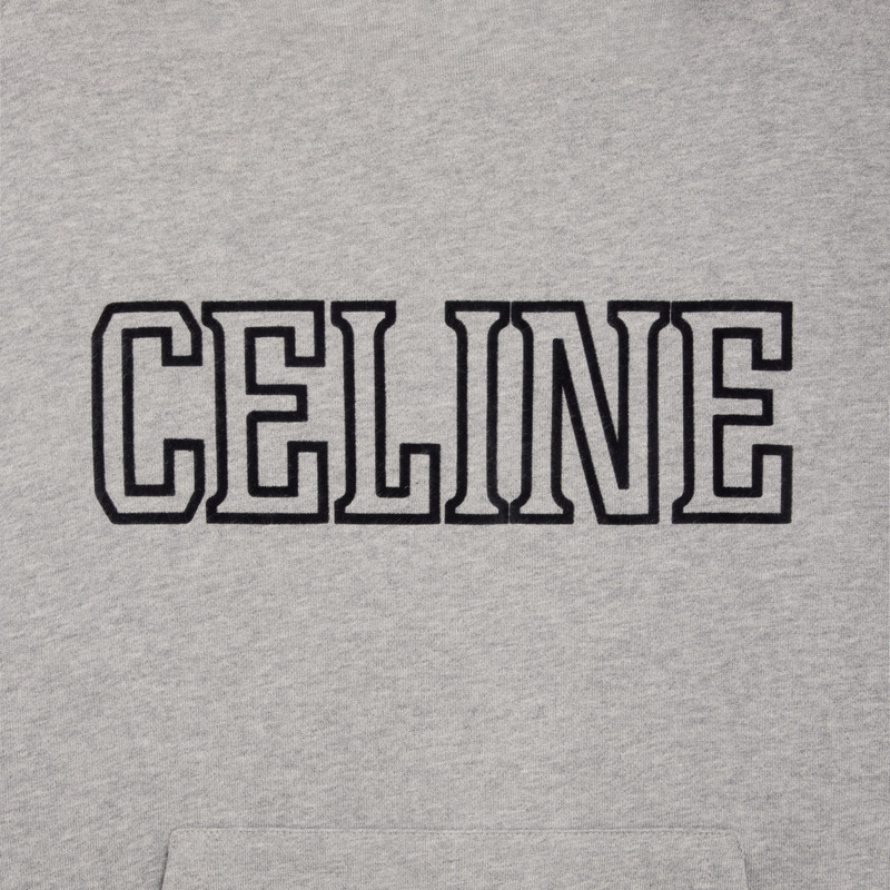 loose celine hoodie in cotton fleece 4
