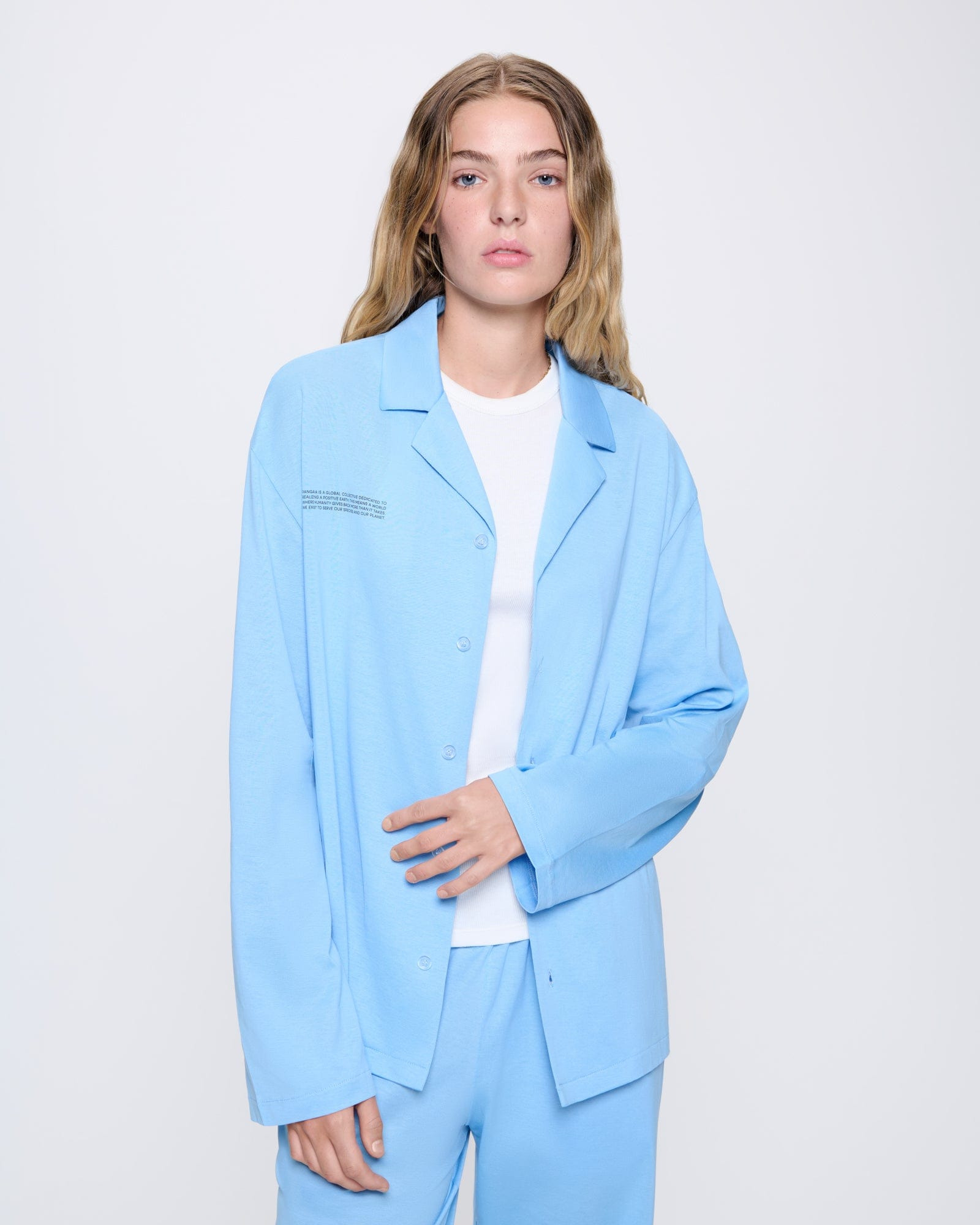Womens 365 Lightweight Long Pyjama Set - Lake Blue - 3
