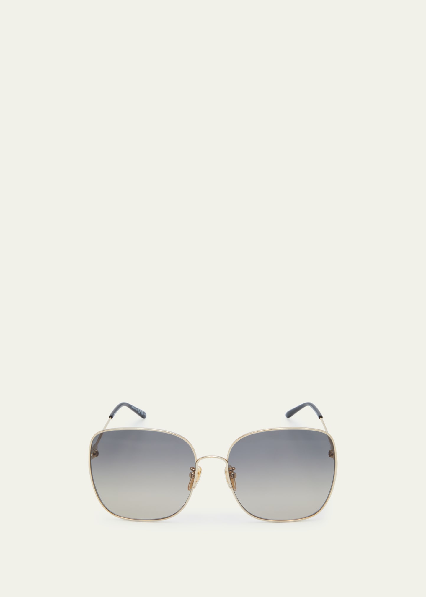 Gradient Square Metal Sunglasses - 3