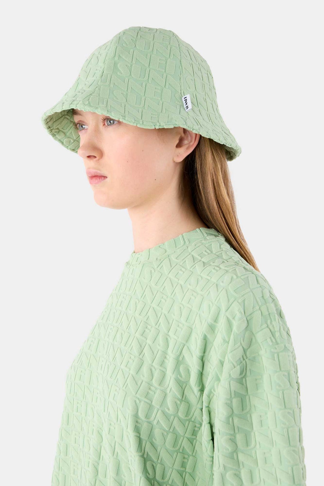 ALLOVER LOGO BUCKET HAT / sage green - 3