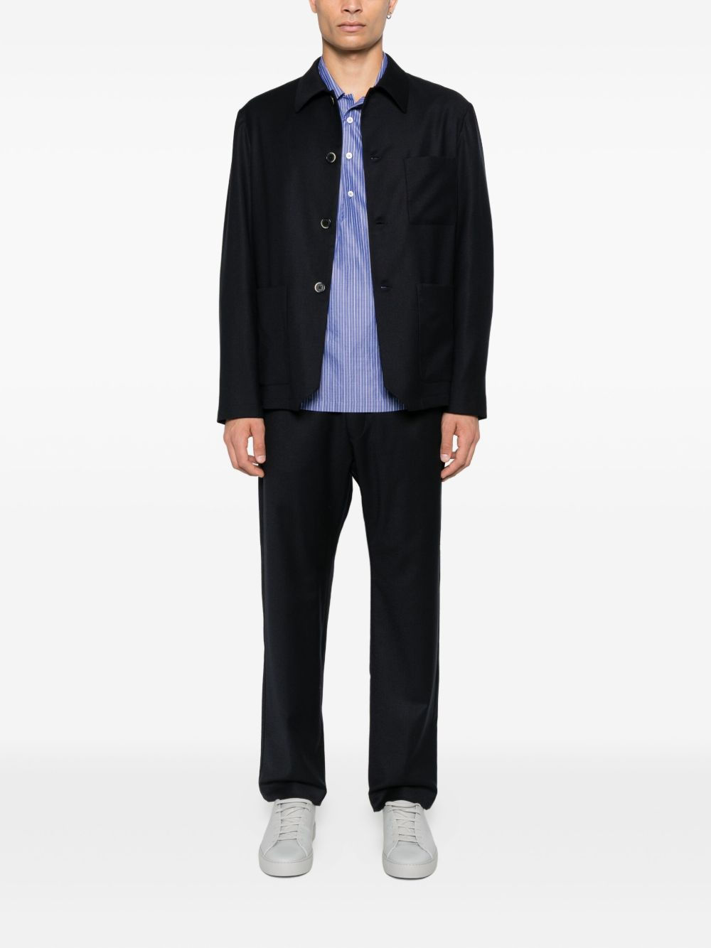 patch-pocket shirt jacket - 2
