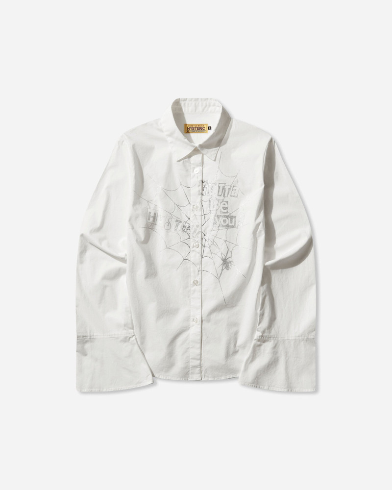 Women's Hysteric Spider Lace-Up Frill Cuff Blouse White 1