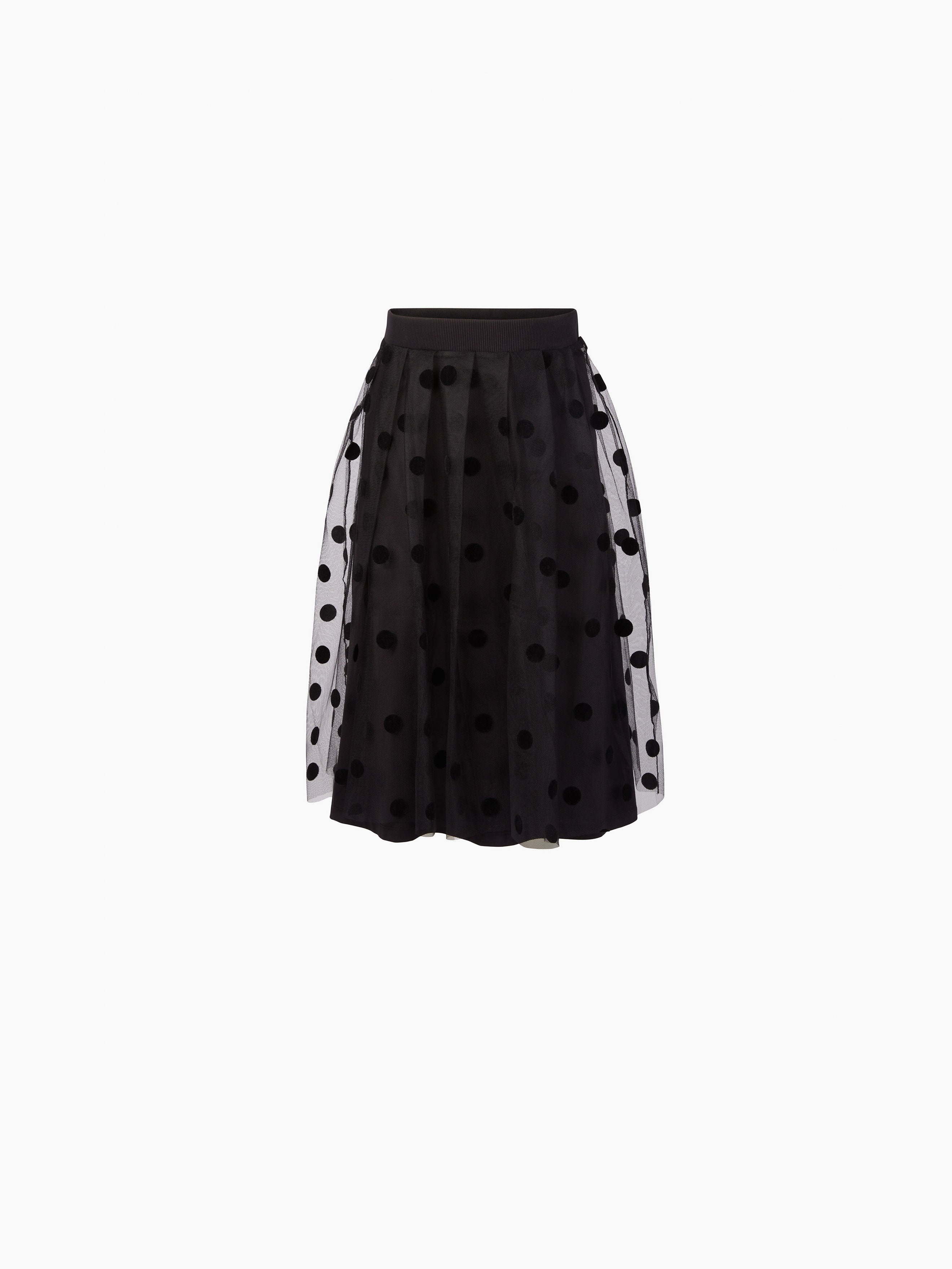 PLEATED SKIRT IN POLKA-DOT TULLE - 5