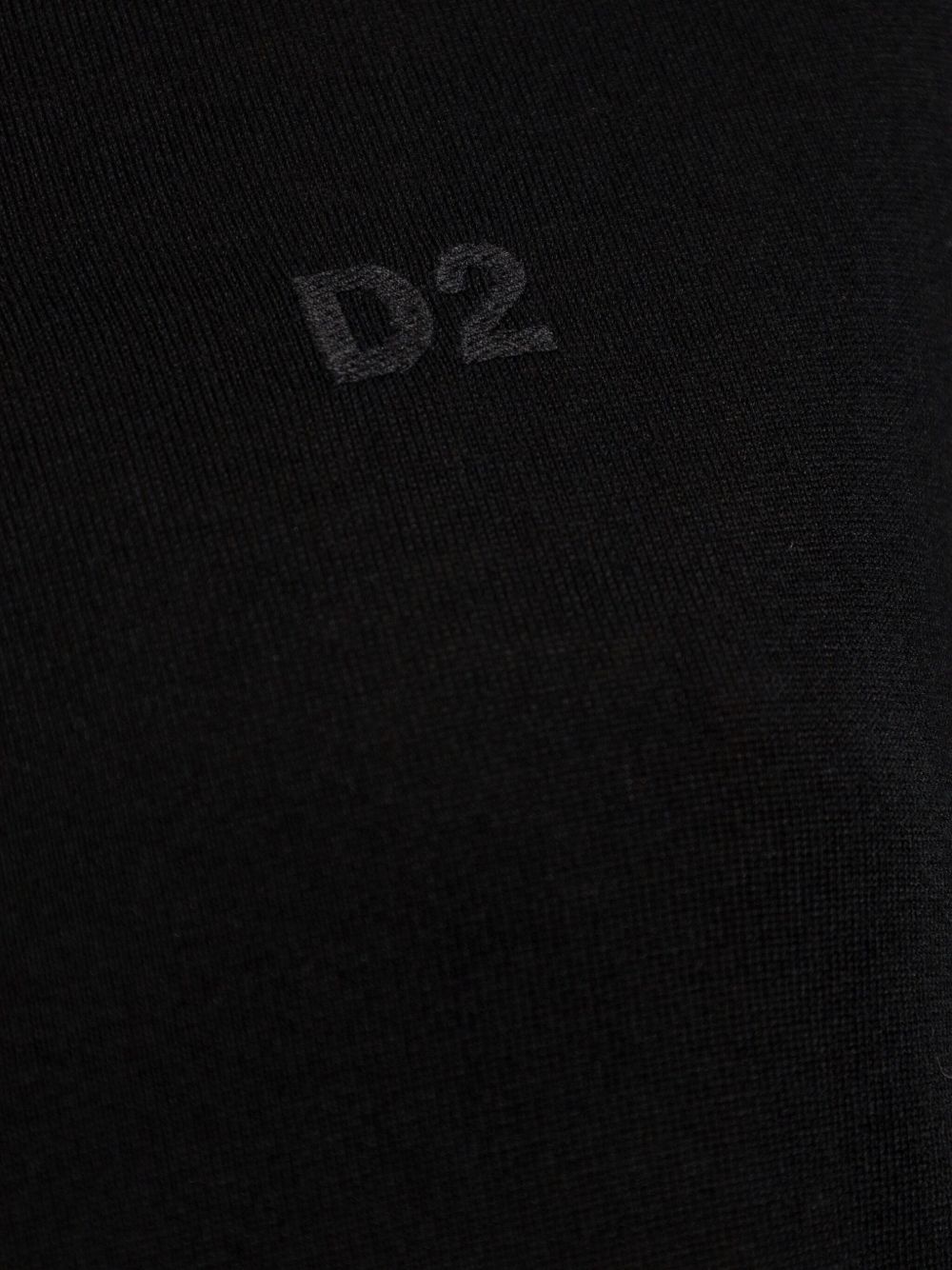 logo-embroidered short-sleeve knit top - 5