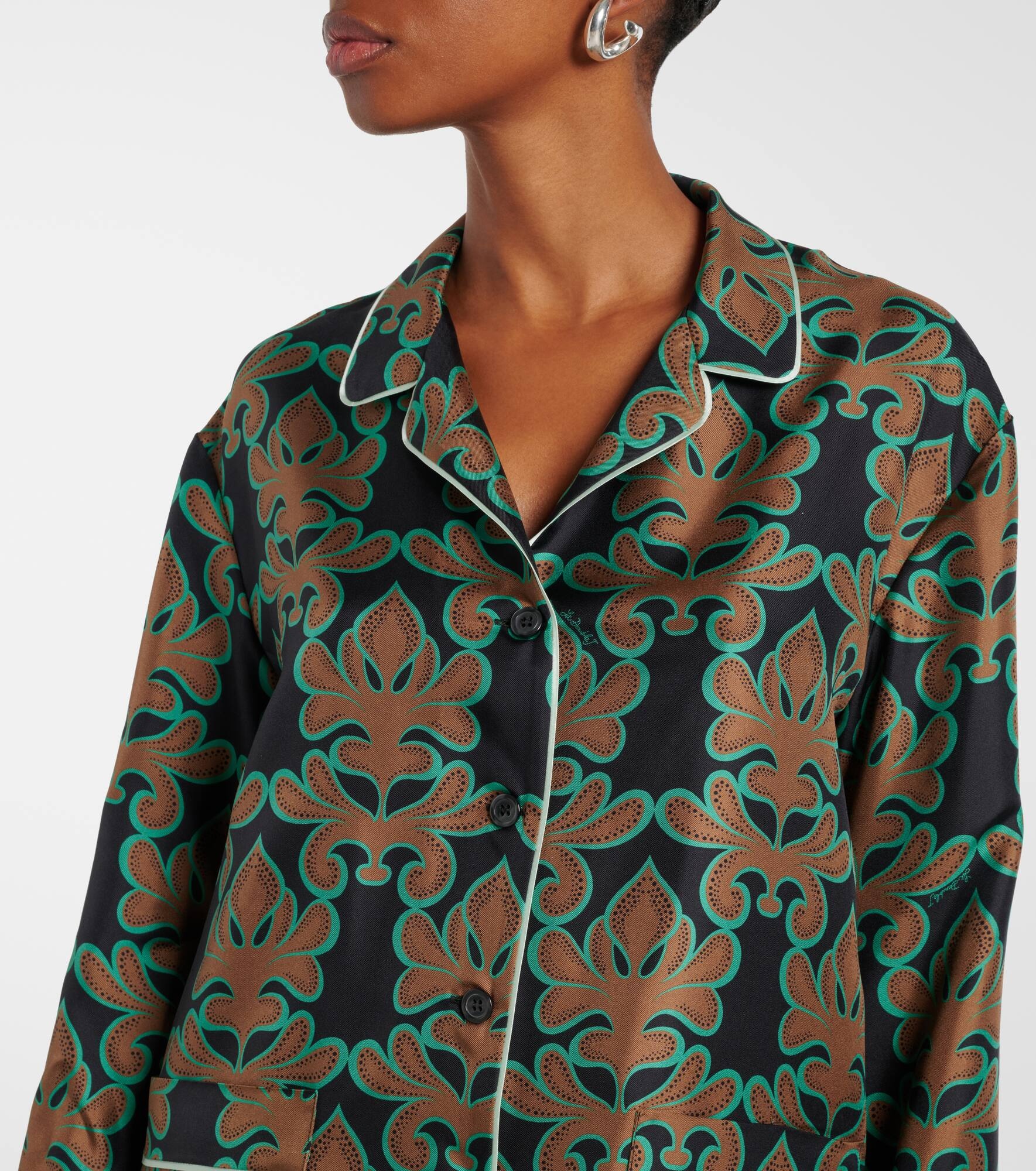 Printed silk shirt - 4