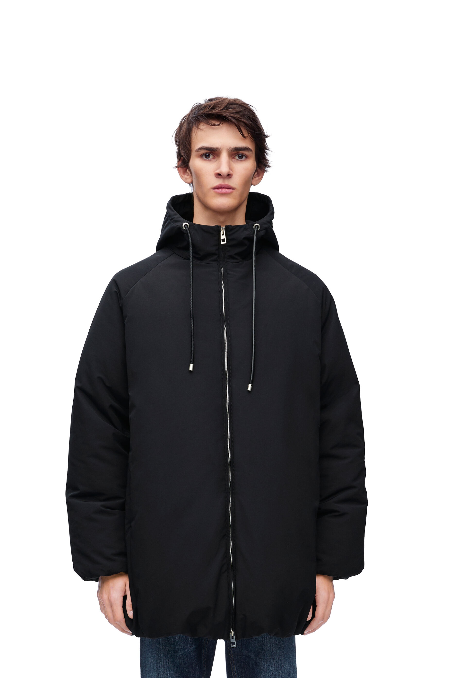 Padded bomber coat in technical cotton - 3