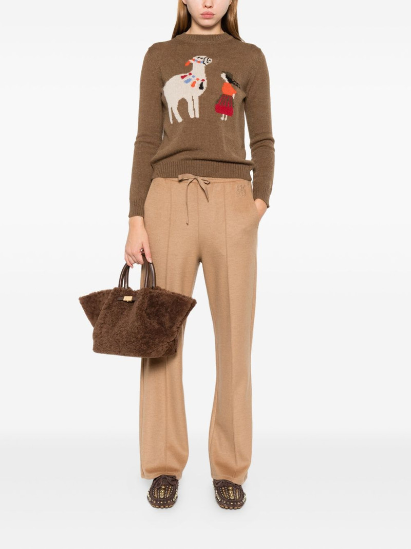 WEEKEND Max Mara virgin wool blend straight-leg trousers outlook