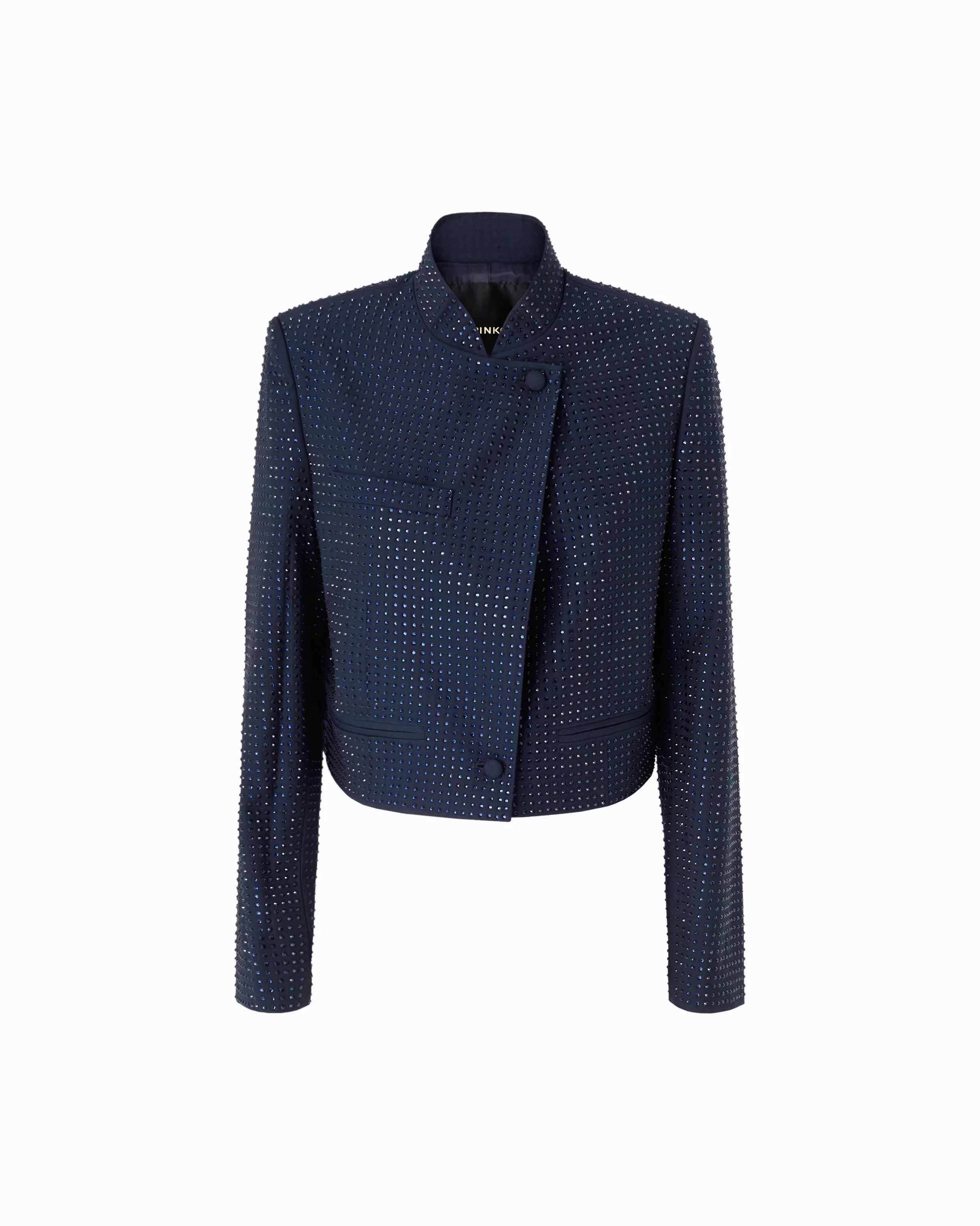 CROPPED JACKET WITH RHINESTONES - 1