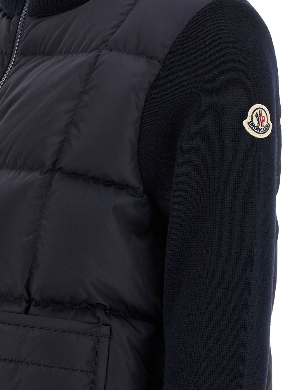 knitted-panels puffer jacket - 3