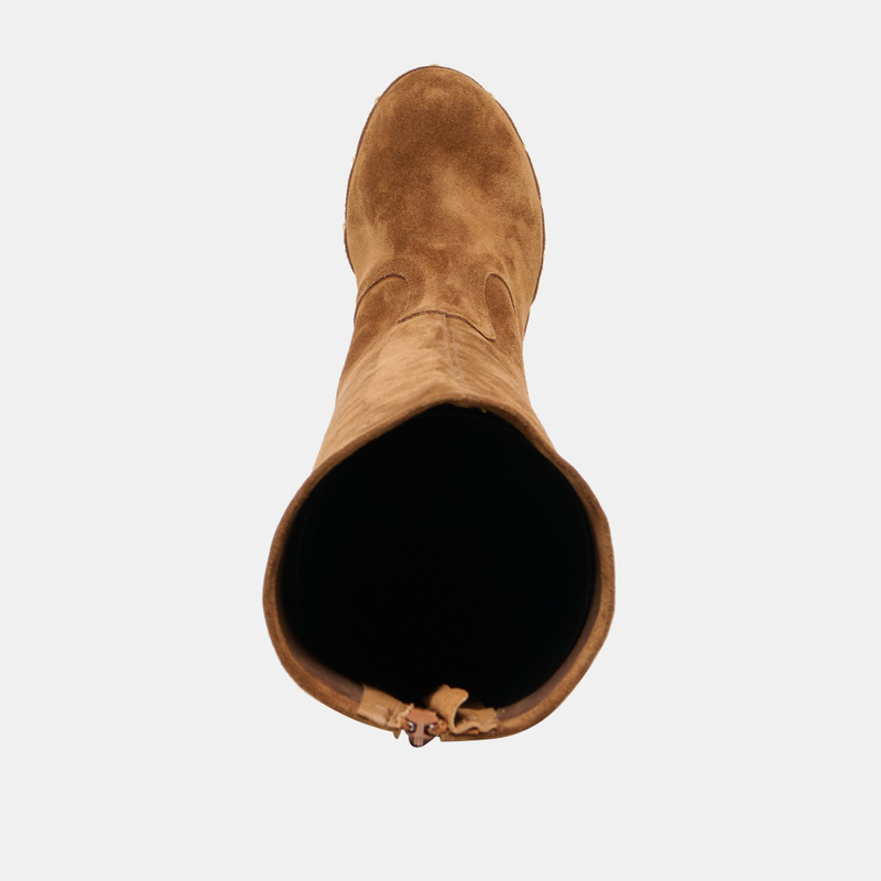 JENNY BOOTS CHESTNUT SUEDE 11