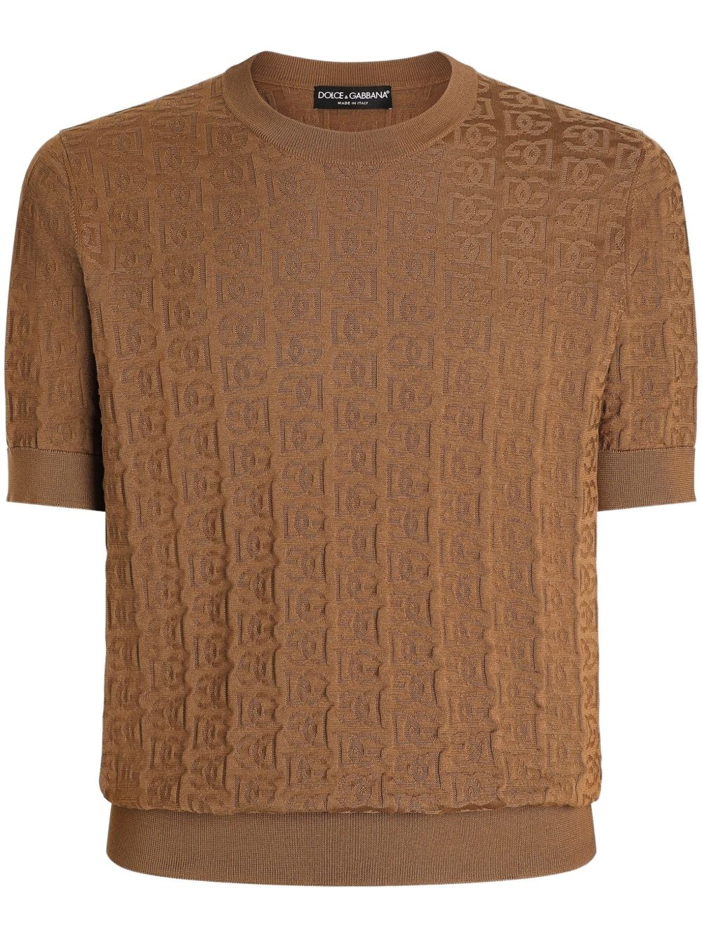 logo-jacquard T-shirt - 1