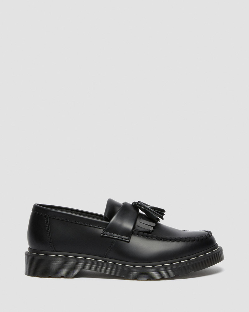 Adrian White Stitch Smooth Leather Loafers - 1