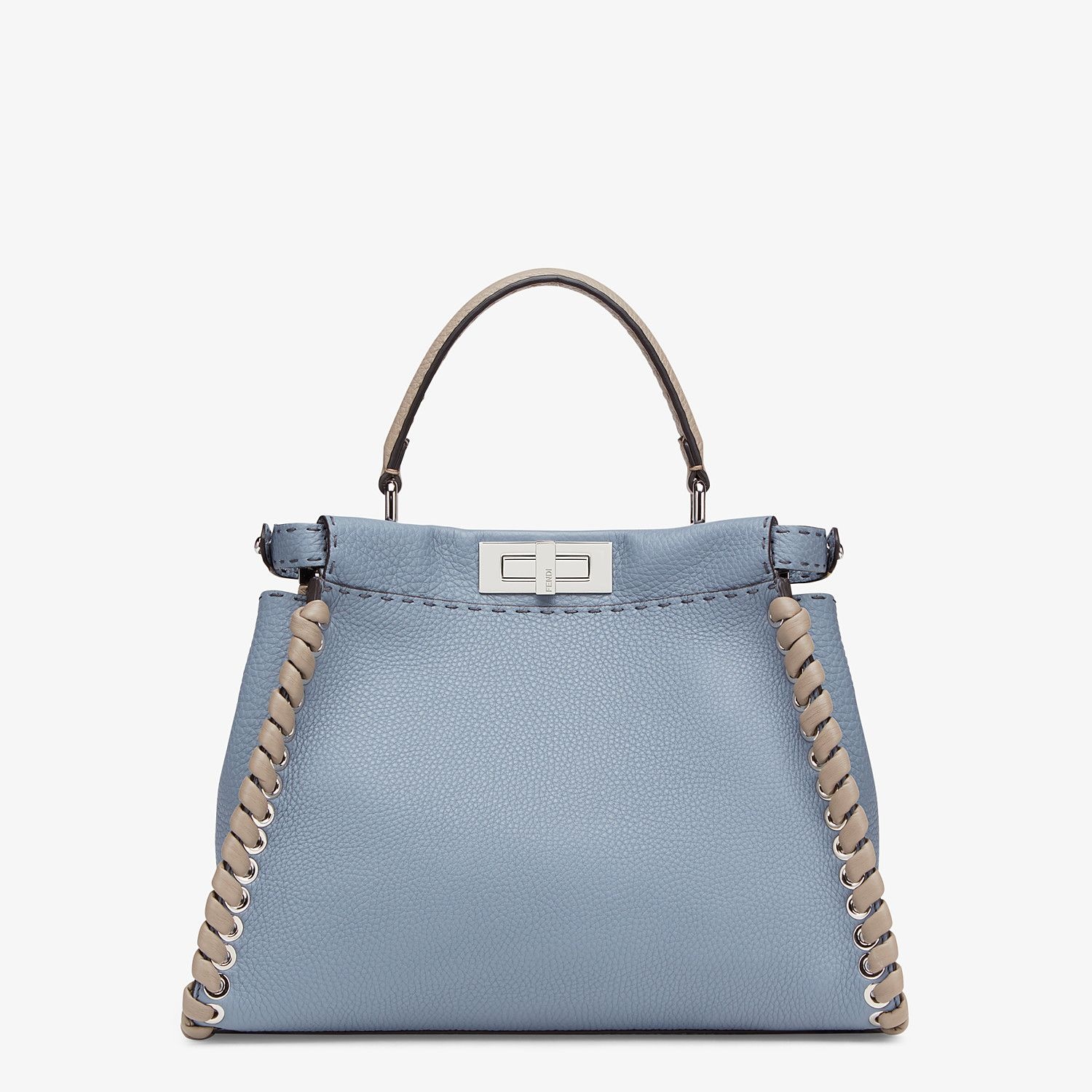 Pale blue leather bag - 4